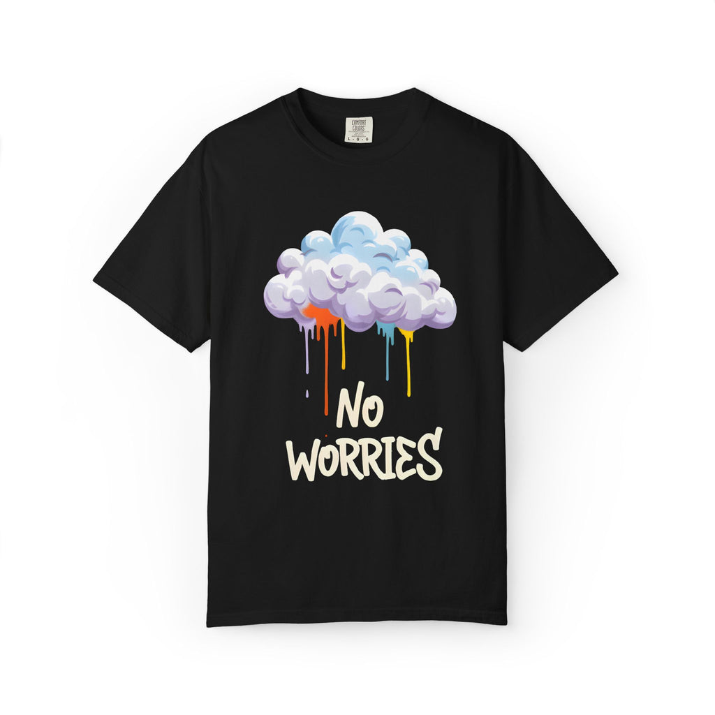 No Worries Tie-Dye T-Shirt, Unisex Graphic Tee, Casual Wear, Gifts for Friends, Relaxed Style, Summer Fashion