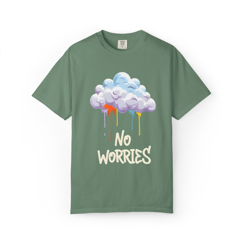 No Worries Tie-Dye T-Shirt, Unisex Graphic Tee, Casual Wear, Gifts for Friends, Relaxed Style, Summer Fashion
