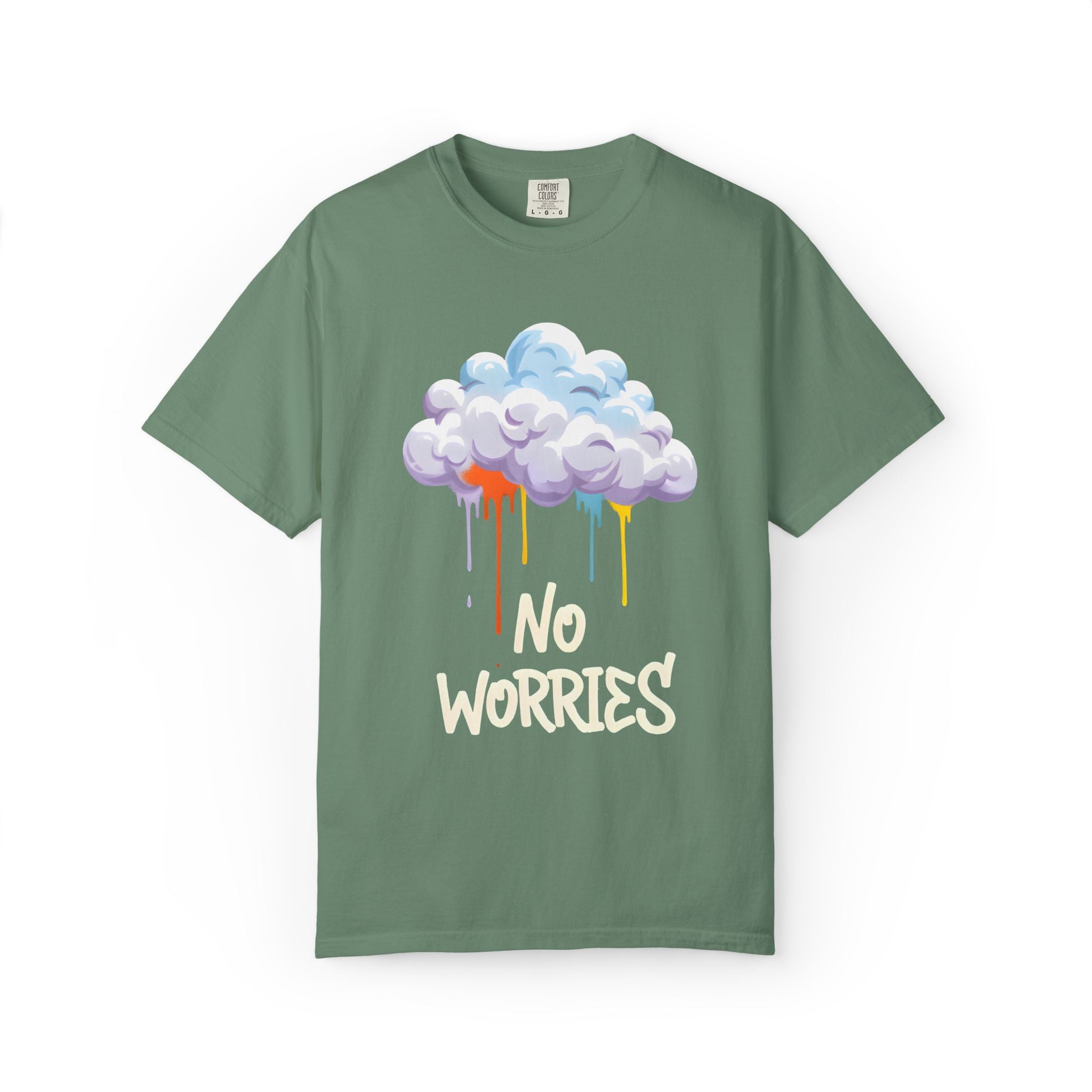 No Worries Tie-Dye T-Shirt, Unisex Graphic Tee, Casual Wear, Gifts for Friends, Relaxed Style, Summer Fashion
